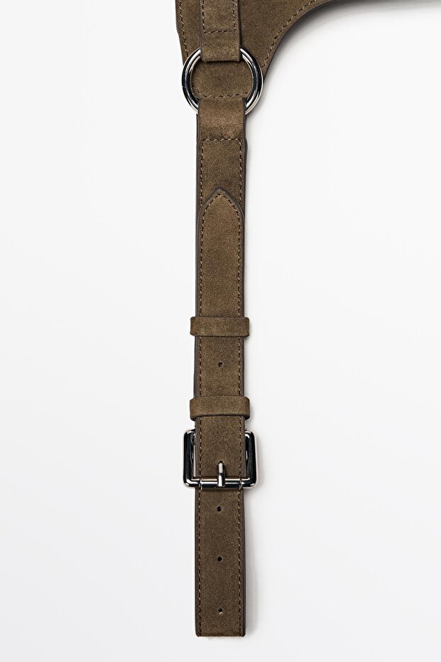 Double compartment leather belt bag - 7