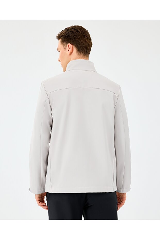 M Softshell Basic Erkek Ceket S2520132-1657 LightGray - 3