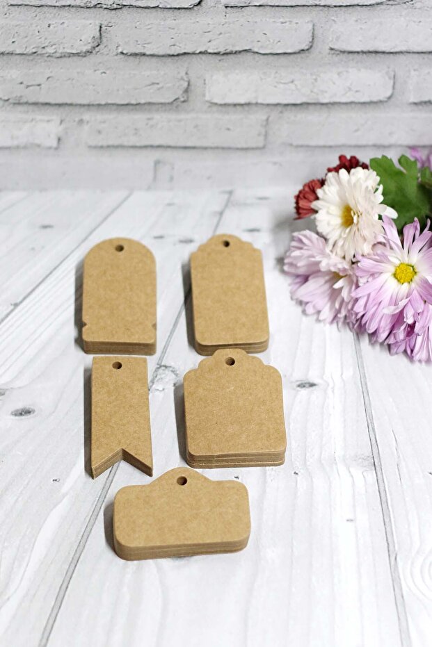 Mapi Kraft Paketleme Etiketi | Sallama etiket seti | 100 Adet fiyat etiketi ( 5 Farklı Model)