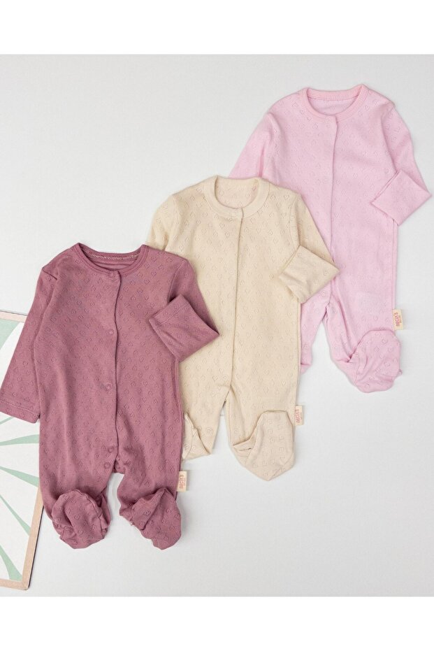 Baby Girl Summer Jacquard Plain Romper, 0-3 / 3-6 Months 100% Cotton Baby Girl Romper