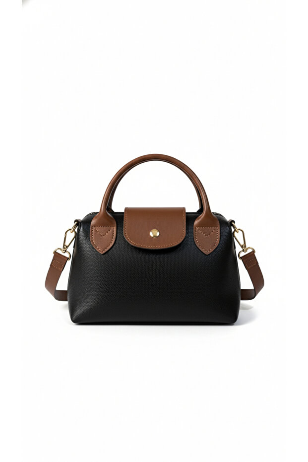 Black Tan Women's Shoulder and Hand Bag