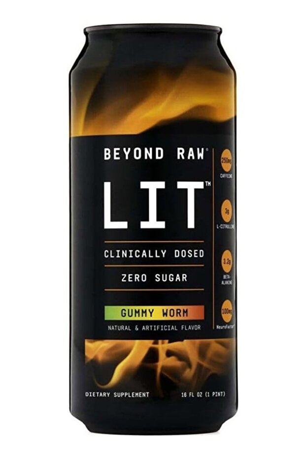 GNC LIT OTG Pre-Workout - Gummy Worm 16 oz