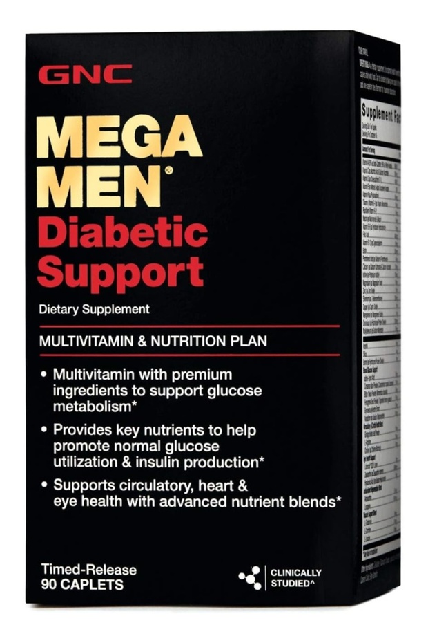 Mega Men Diabetic Support 90 Caplets - 1