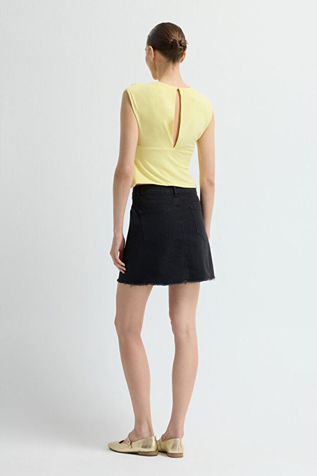 Cepli Denim Etek - 5