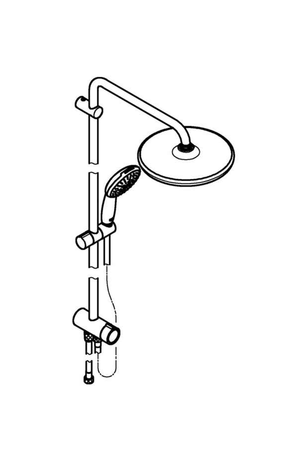 Tempesta 250 Shower Column, 1 Function, Black - 7