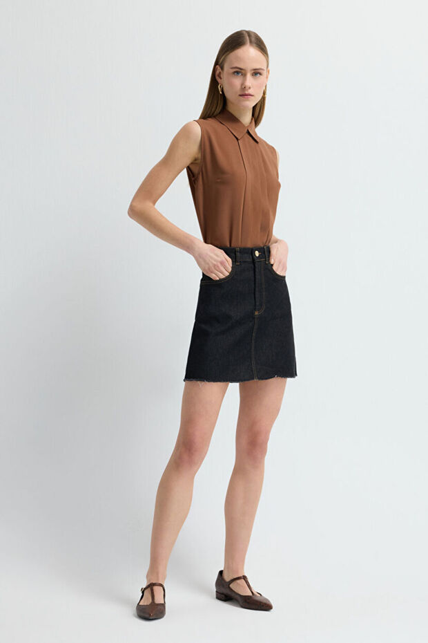 Cepli Denim Etek - 4