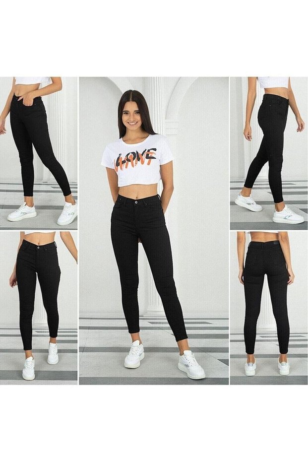 Black High Waist Boyfriend Style Mom Blueva