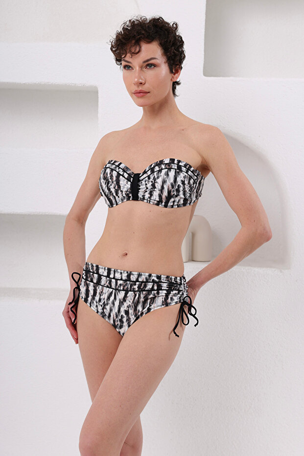 طقم بيكيني بدون حمالات مغطى 4208 - 4