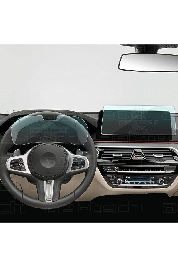Bmw 6 Series Digital Instrument and 12.3 Inch Navigation Compatible Nano Screen Protector Set of 2