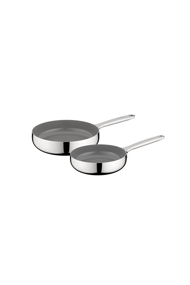 Home Belly 2-Piece Non-Stick Pan Set 20-24cm Stellar Steel