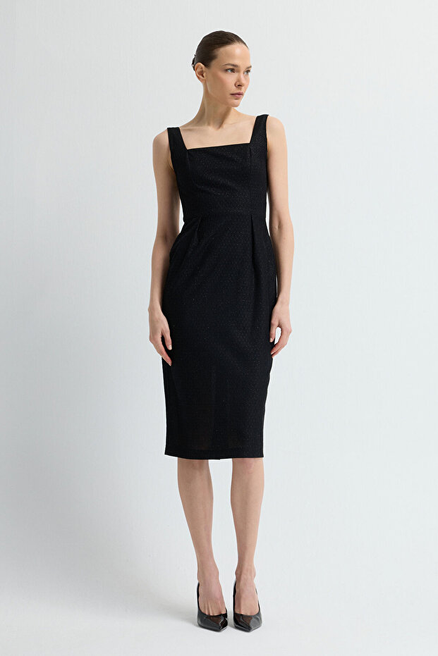 Askılı Dantel Elbise - 4