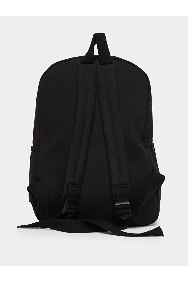 حقيبة ظهر رجالية سوداء صلبة - 2