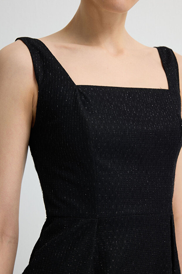 Askılı Dantel Elbise - 3