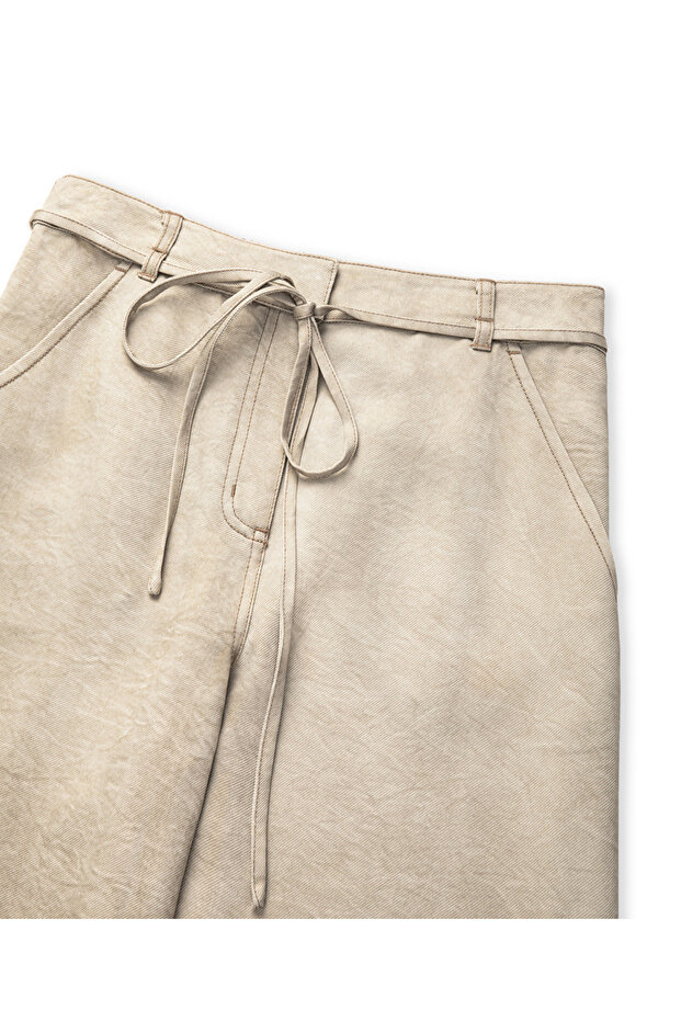 Pants with Thin Belt - 4