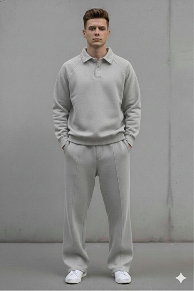 Men's Grimelange Roberto Buttoned Top and Bottom Set