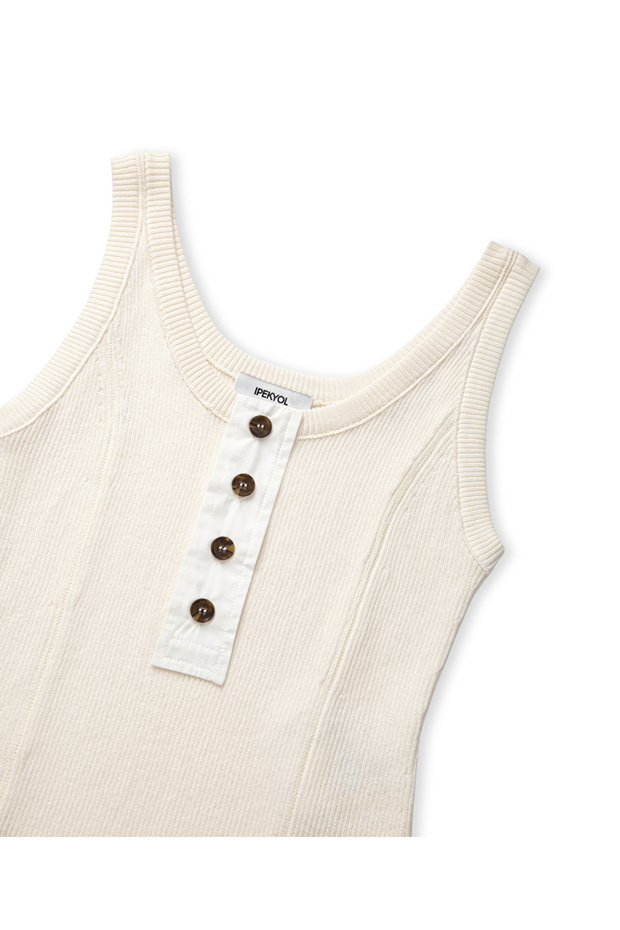 Kontrast düğmeli triko - 4