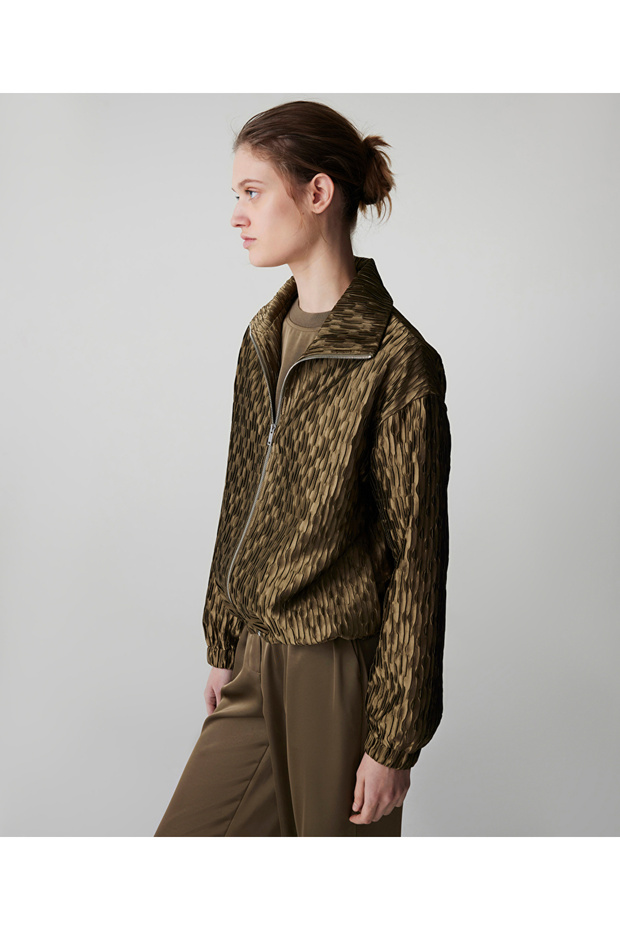 معطف بومبر ذو ملمس مميز - 6