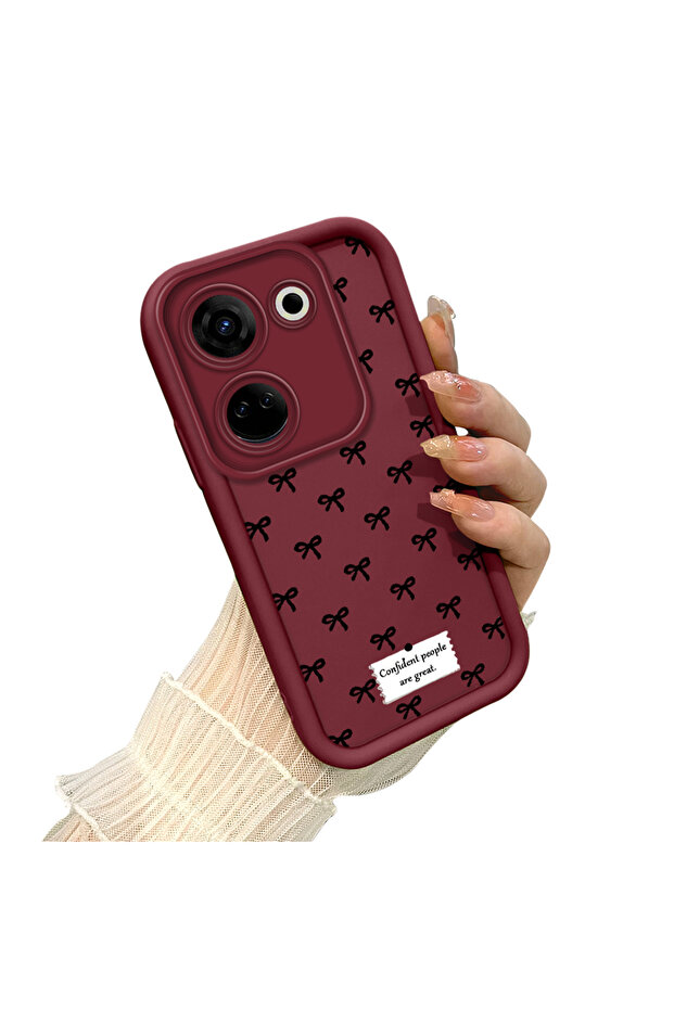 حافظة هاتف من مادة السيليكون المقاومة للصدمات بنمط فيونك متوافقة مع هاتف تكنو كامون 20 - 3