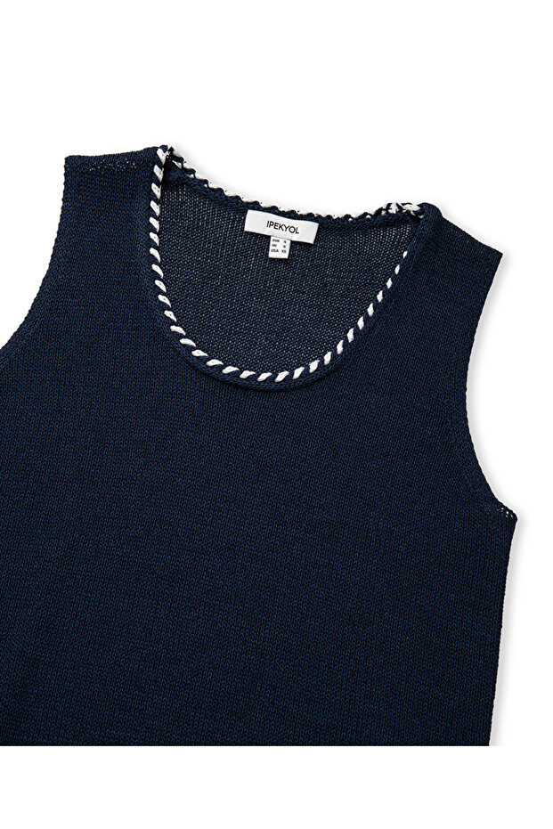 Kontrast biyeli triko - 4