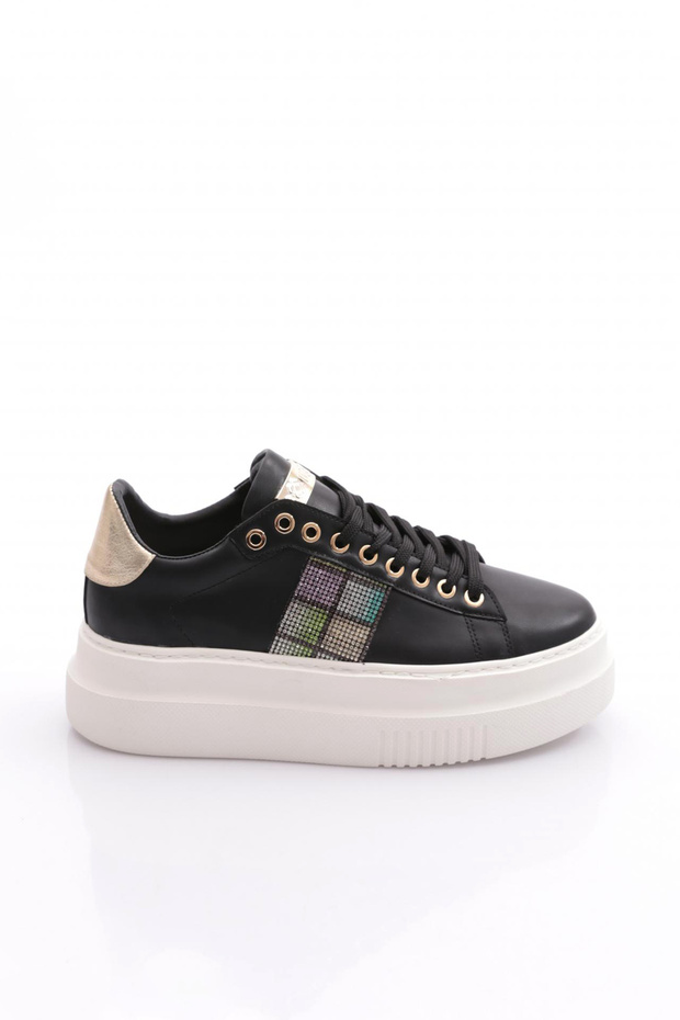 Es861 Women's Thick Sole Silver Stone Sneakers Shoes