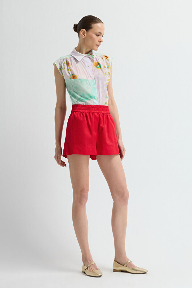 Beli Lastikli Şort - 1