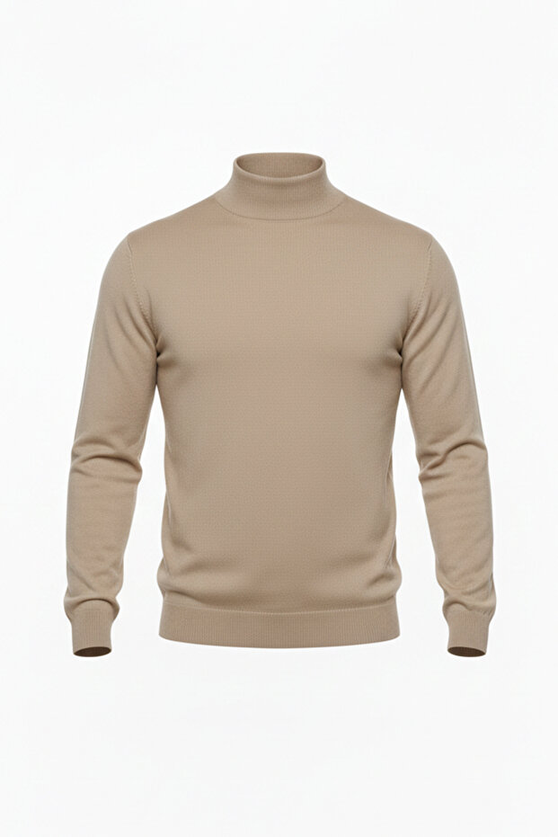 سترة مسطحة نصف الياقة المدورة للرجال - 4