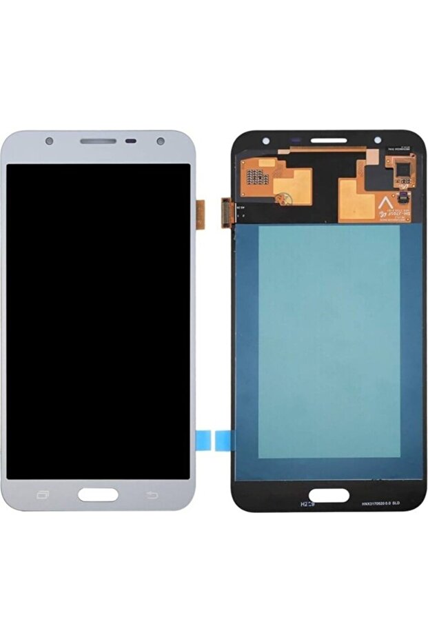 شاشة عرض LCD تعمل باللمس من نوع OLED لهاتف سامسونج جالاكسي J7 كور باللون الأبيض