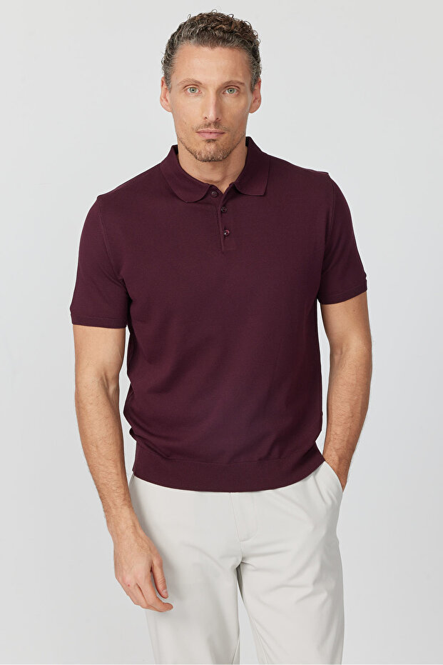 Men's Knitwear Polo Neck T-Shirt