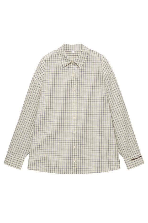 Nakışlı manşetli kareli gömlek - 4