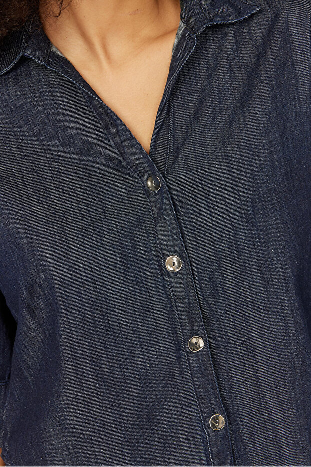 Kadın Kot Gömlek - 6