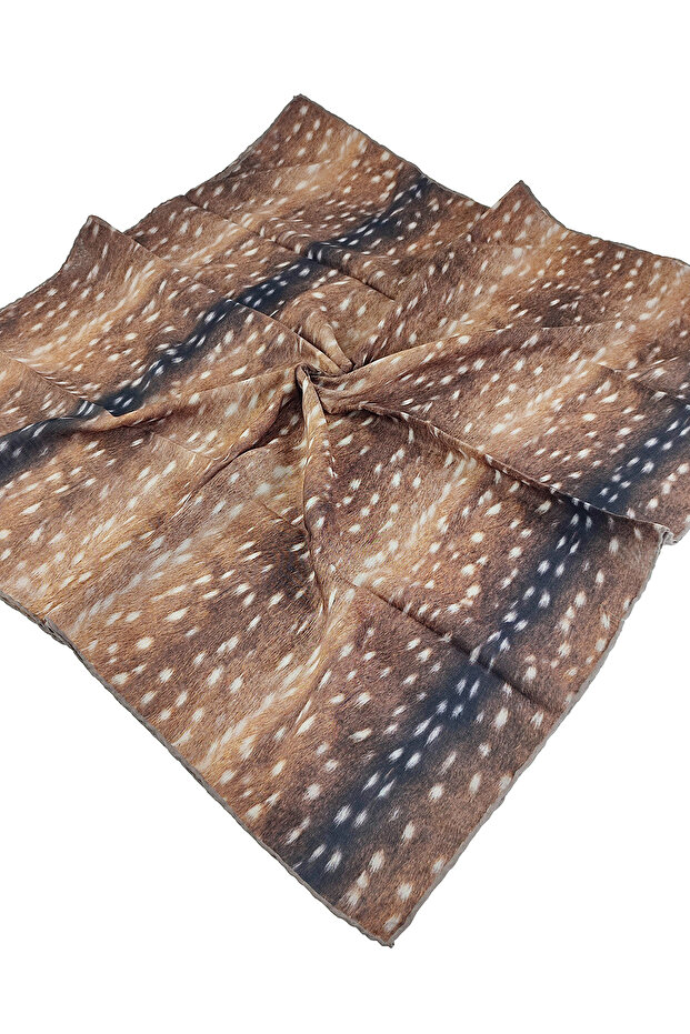 Ceylan Desen Soft Keten Eşarp - 4