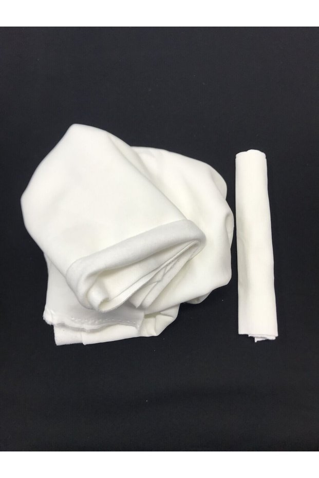 Ribbed Fleece-Lined 3-Thread Fabric Ecru, Piece 80X180 cm