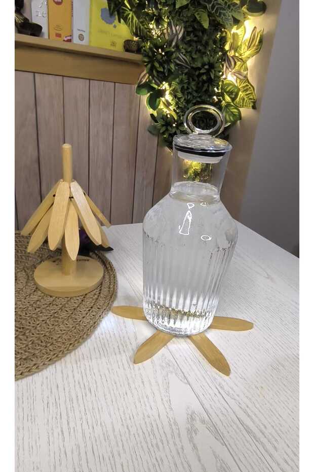 - 3'Lü Dekoratif Standlı Bambu Nihale - 3