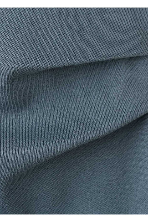 Drape detaylı midi elbise - 5