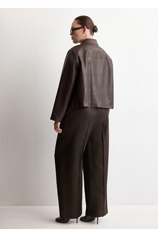 High-waisted lyocell pants - 8