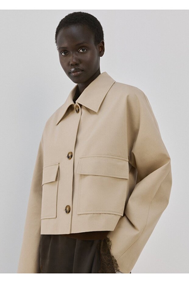 Cepli pamuklu ceket - 1