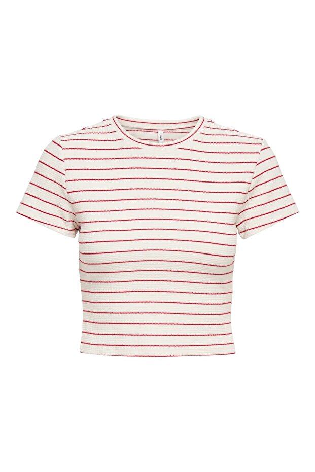 15368322 ONLANITS S/S O-NECK CROPPED TOP JRS
