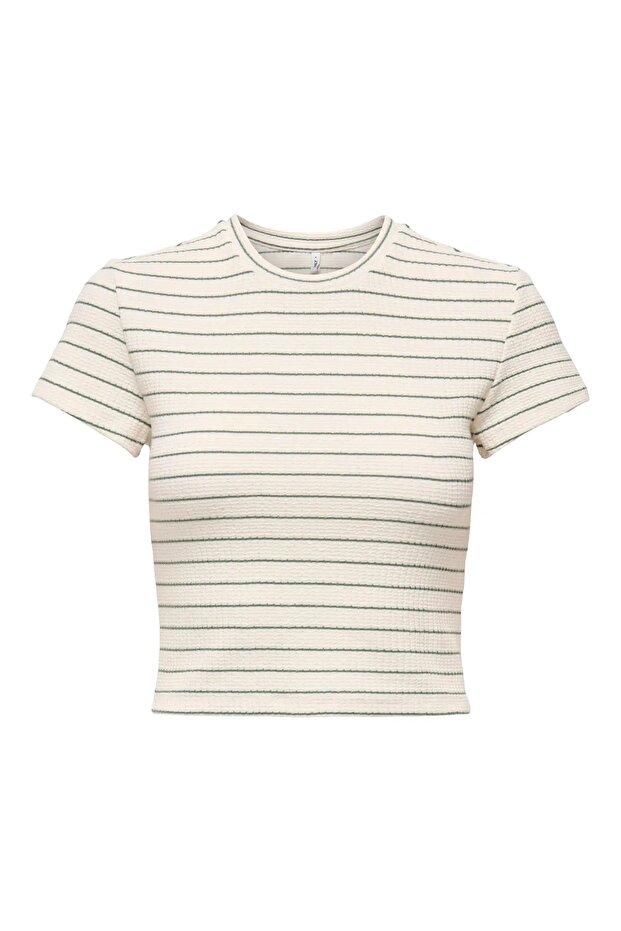 15368322 ONLANITS S/S O-NECK CROPPED TOP JRS