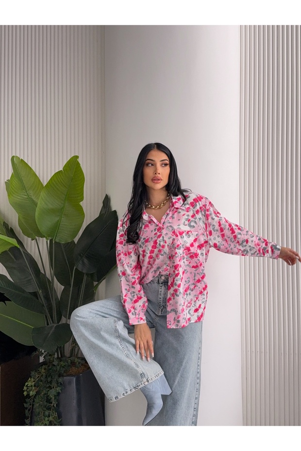 DESENLİ OVERSİZE GÖMLEK - 2