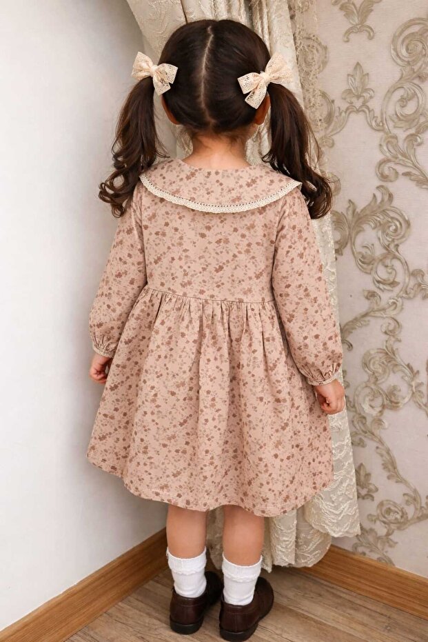 Çiçek Desenlı Çocuk Elbisesi - 2