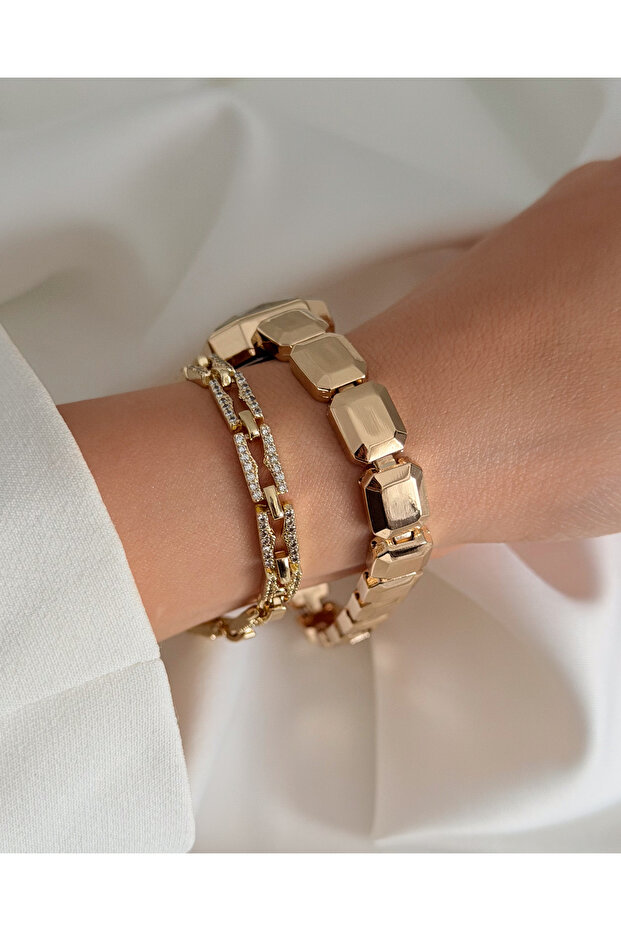 Xuping Plated Wristwatch | Rectangular Minimal Elegant Model - 2