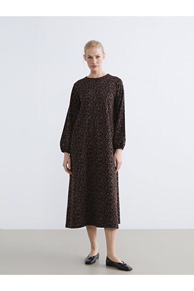 Crew Neck Print Dress