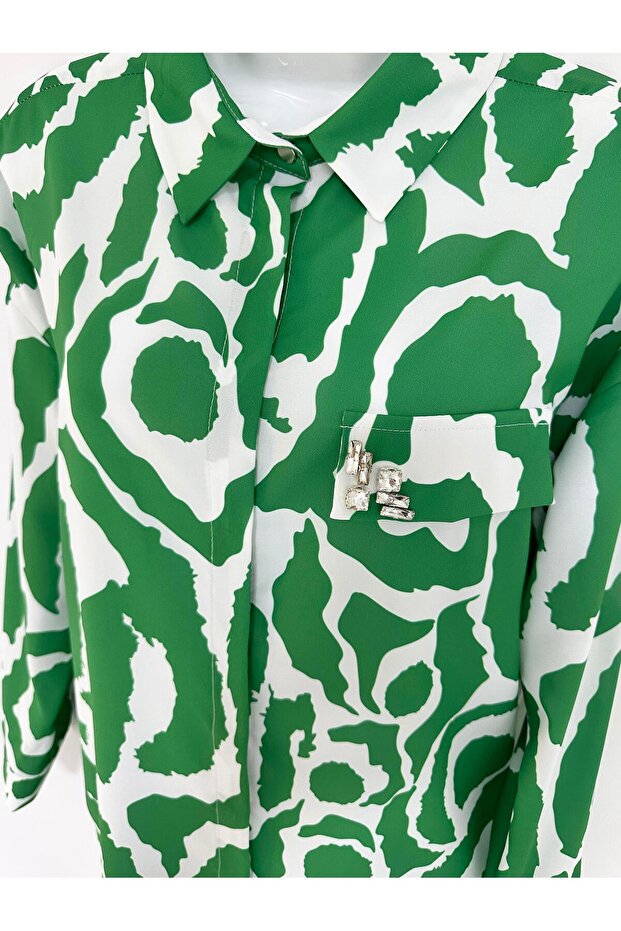 DESENLİ KREP GÖMLEK - 2