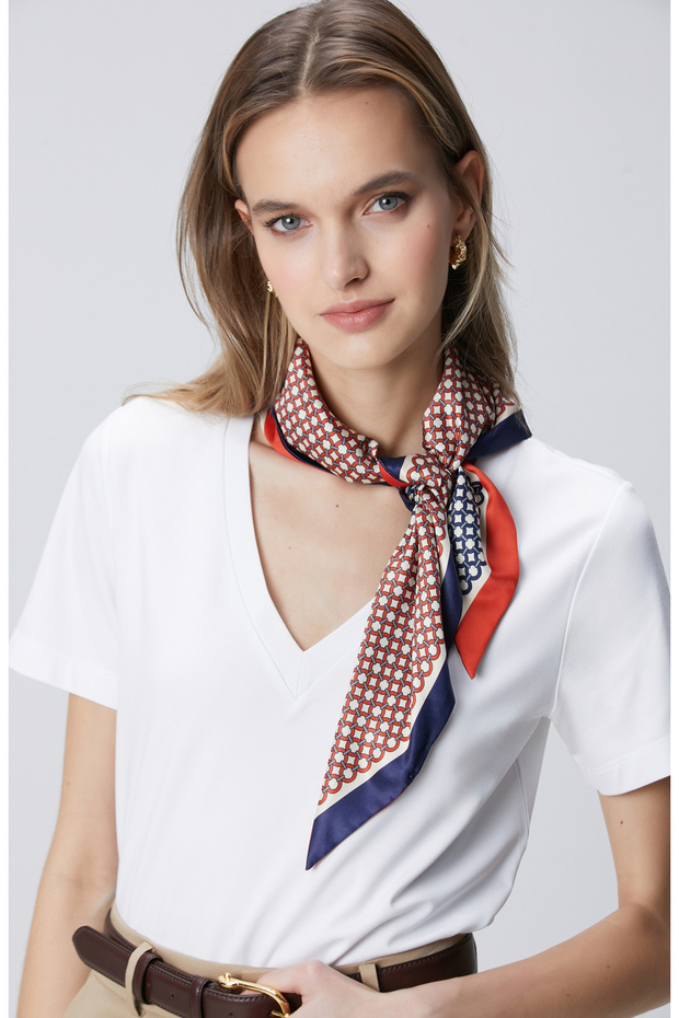 Kırık Beyaz Basic T-shirt - 2