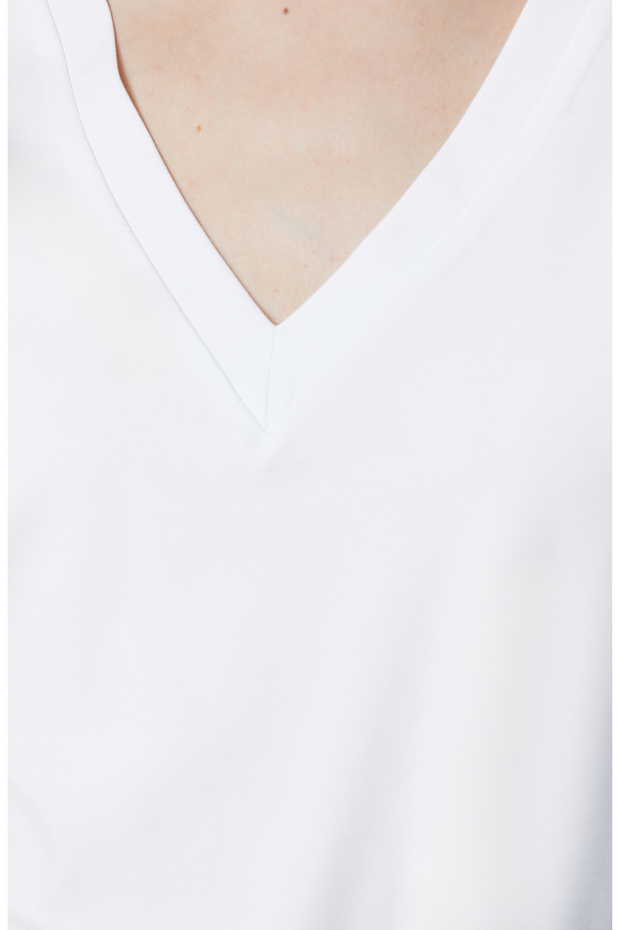 Kırık Beyaz Basic T-shirt - 6