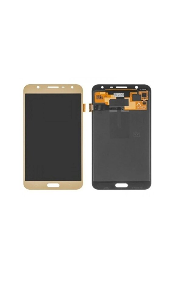 شاشة LCD تعمل باللمس من نوع OLED لهاتف سامسونج جالاكسي J7 كور جولد (ذهبي)