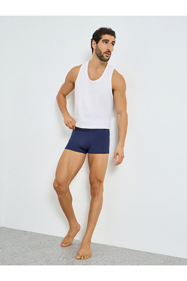Men Solid Cotton Trunks - 2