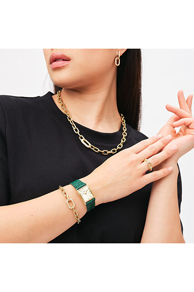 Crystal Link Ring Gold - 2