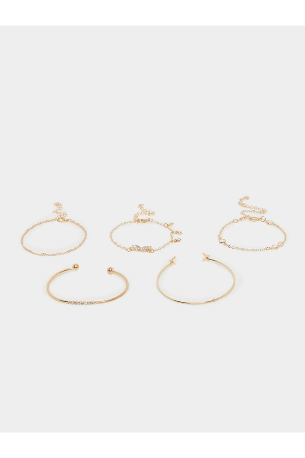 Pack of 5 - Gold Bracelet