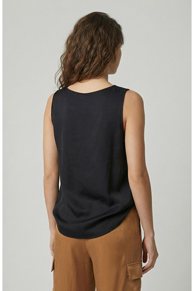 Siyah Cupro Bluz - 3